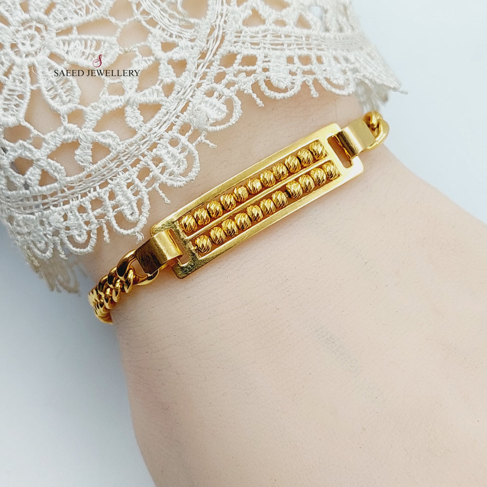 Balls Cuban Links Bracelet  Made Of 21K Yellow Gold by Saeed Jewelry-29694