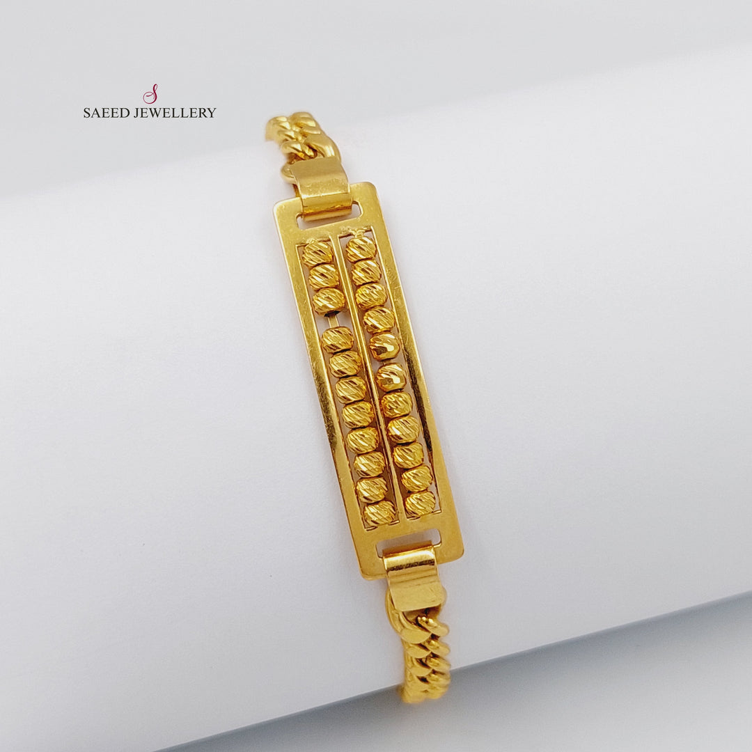 Balls Cuban Links Bracelet  Made Of 21K Yellow Gold by Saeed Jewelry-29694