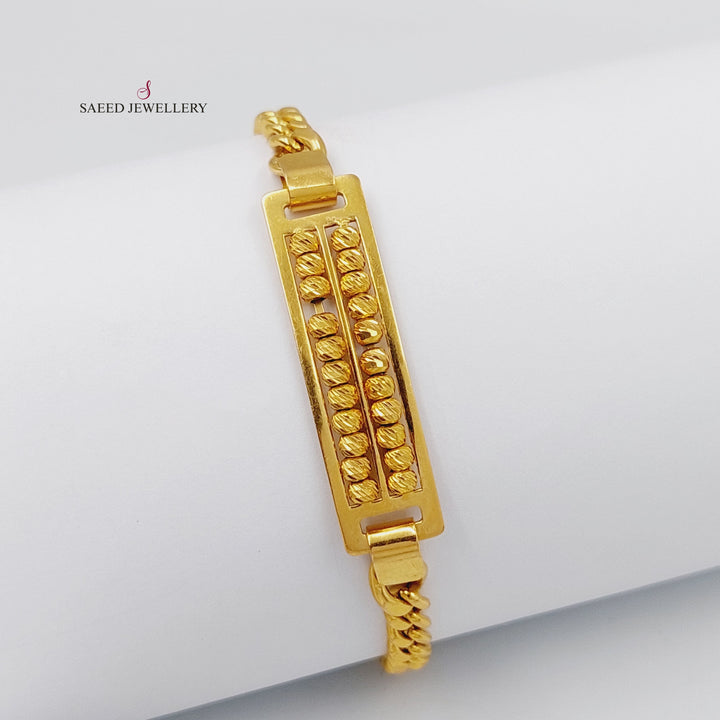 Balls Cuban Links Bracelet  Made Of 21K Yellow Gold by Saeed Jewelry-29694