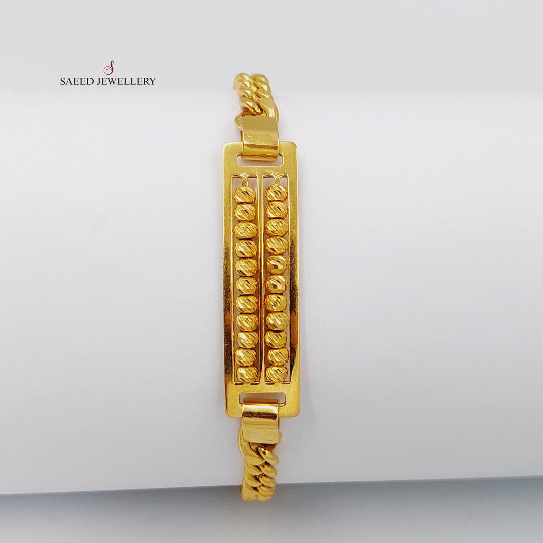Balls Cuban Links Bracelet  Made Of 21K Yellow Gold by Saeed Jewelry-29694