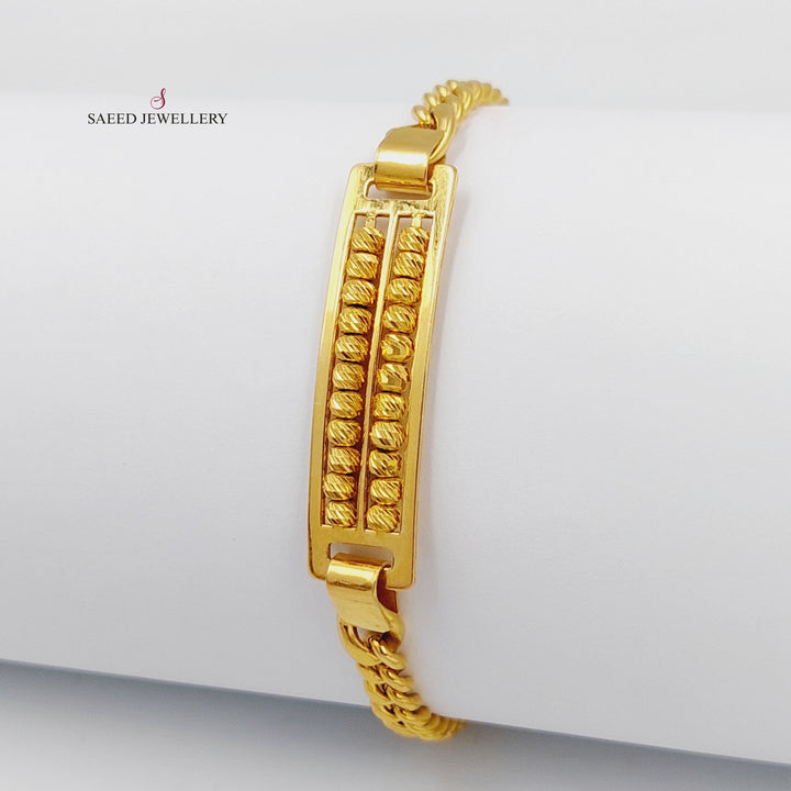 Balls Cuban Links Bracelet  Made Of 21K Yellow Gold by Saeed Jewelry-29694