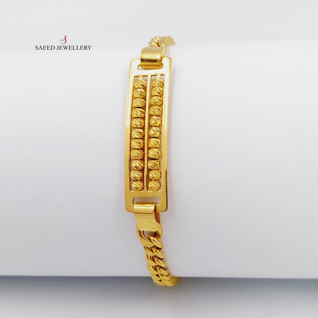 Balls Cuban Links Bracelet  Made Of 21K Yellow Gold by Saeed Jewelry-29694