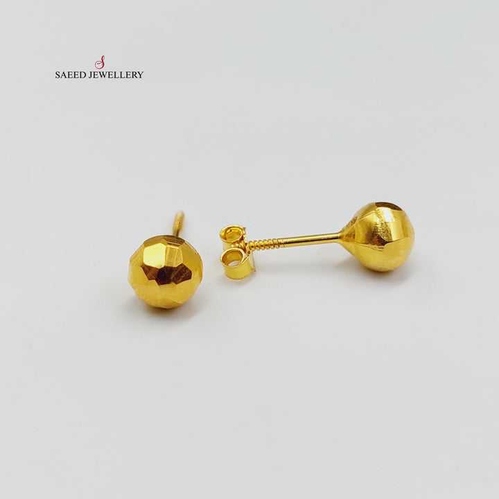 Balls Earrings  Made Of 18K Yellow Gold by Saeed Jewelry-29307