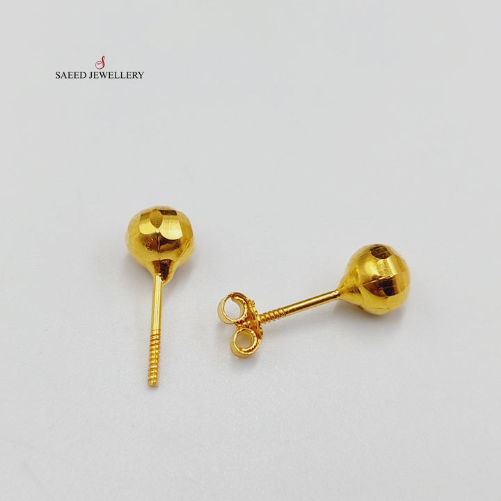 Balls Earrings  Made Of 18K Yellow Gold by Saeed Jewelry-29309
