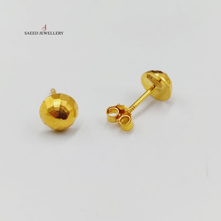 Balls Earrings  Made Of 18K Yellow Gold by Saeed Jewelry-29310