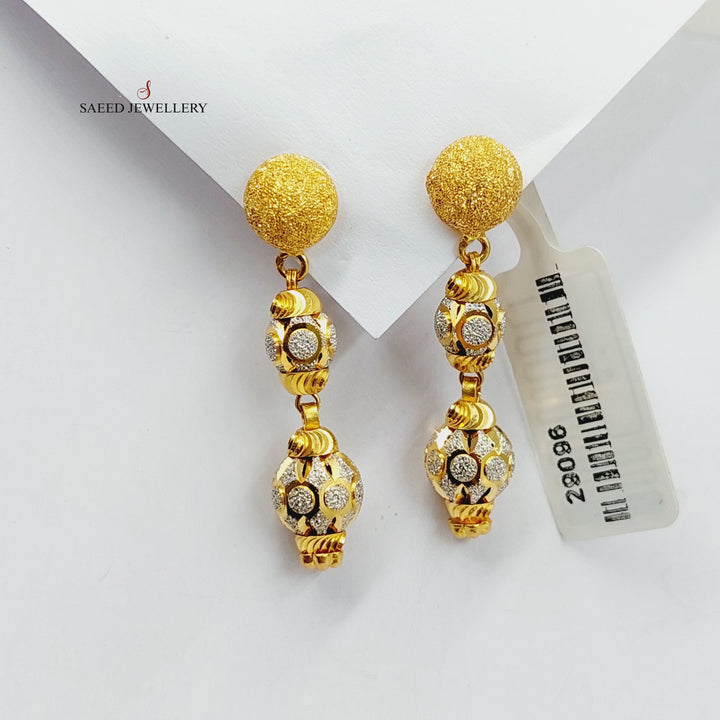 Balls Earrings  Made Of 21K Colored Gold by Saeed Jewelry-29096