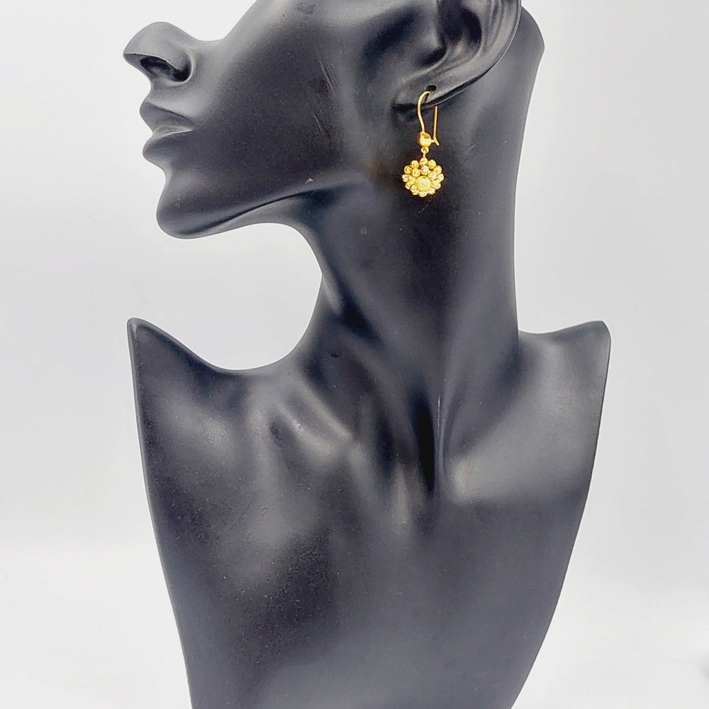 Balls Earrings Made Of 21K Yellow Gold by Saeed Jewelry-28344