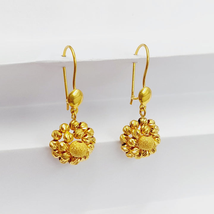 Balls Earrings Made Of 21K Yellow Gold by Saeed Jewelry-28344