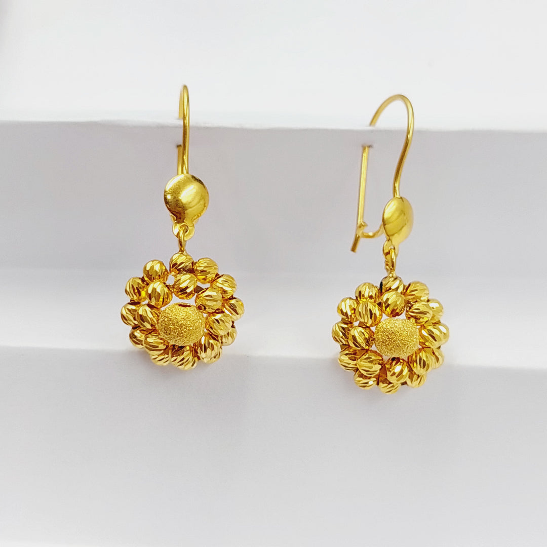 Balls Earrings Made Of 21K Yellow Gold by Saeed Jewelry-28344