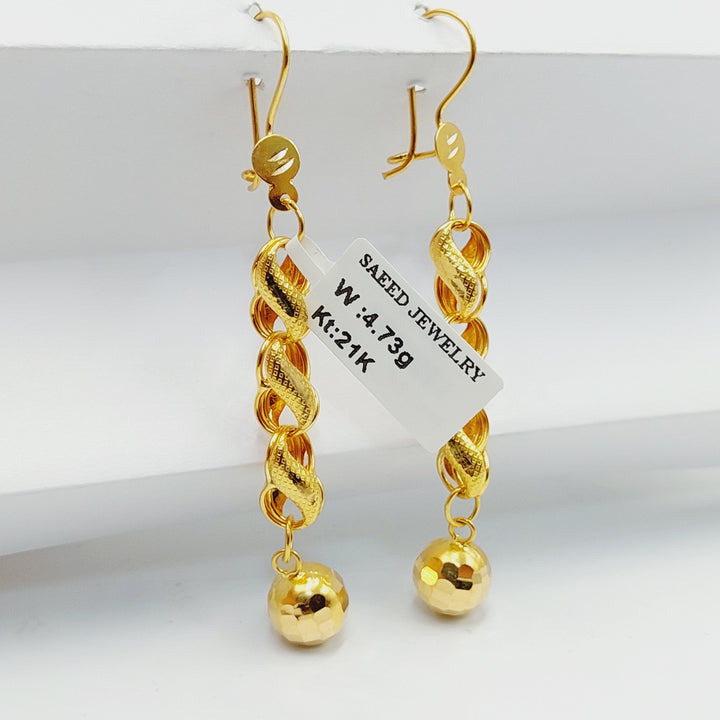 Balls Earrings  Made of 21K Yellow Gold by Saeed Jewelry-30815