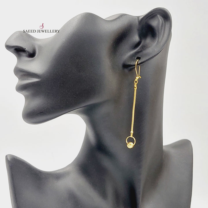 Balls Flat Earrings  Made Of 21K Yellow Gold by Saeed Jewelry-30406