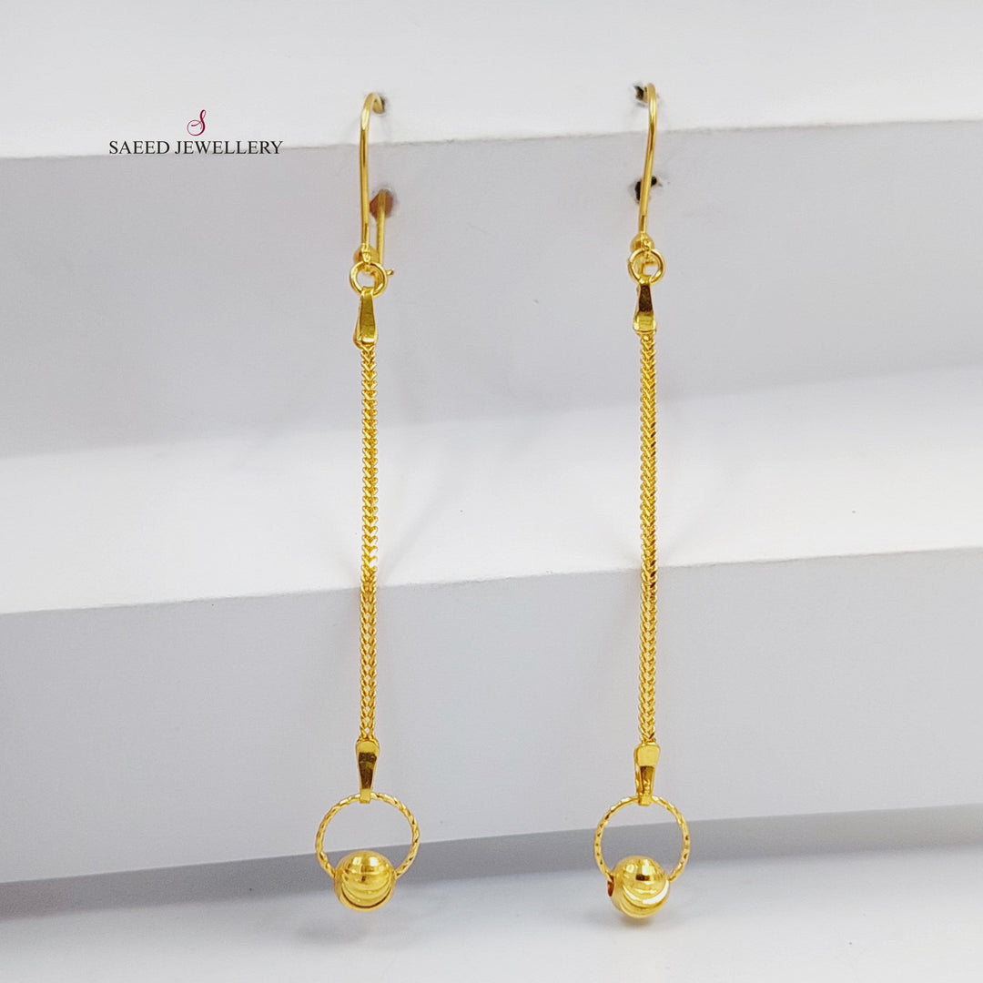 Balls Flat Earrings  Made Of 21K Yellow Gold by Saeed Jewelry-30406