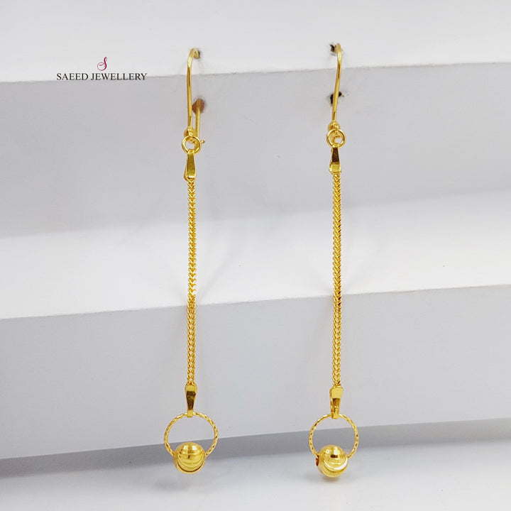 Balls Flat Earrings  Made Of 21K Yellow Gold by Saeed Jewelry-30406