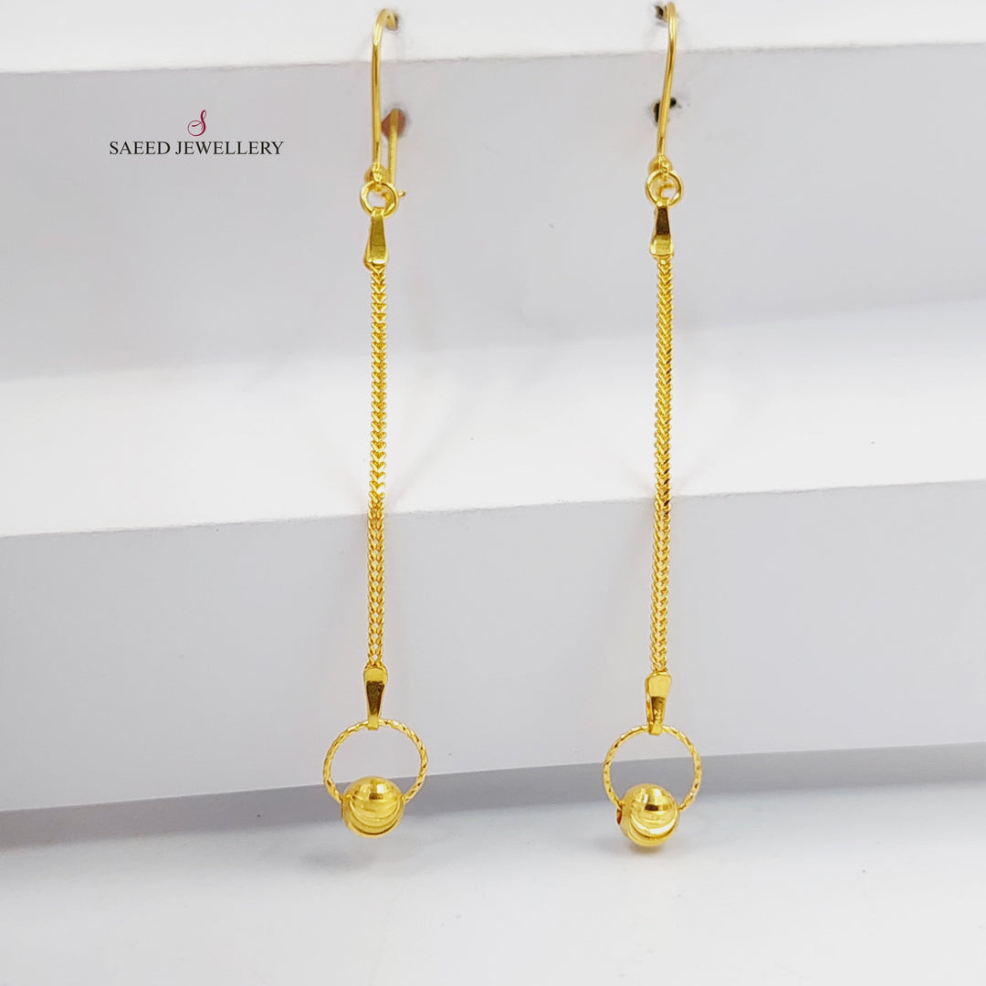 Balls Flat Earrings  Made Of 21K Yellow Gold by Saeed Jewelry-30406