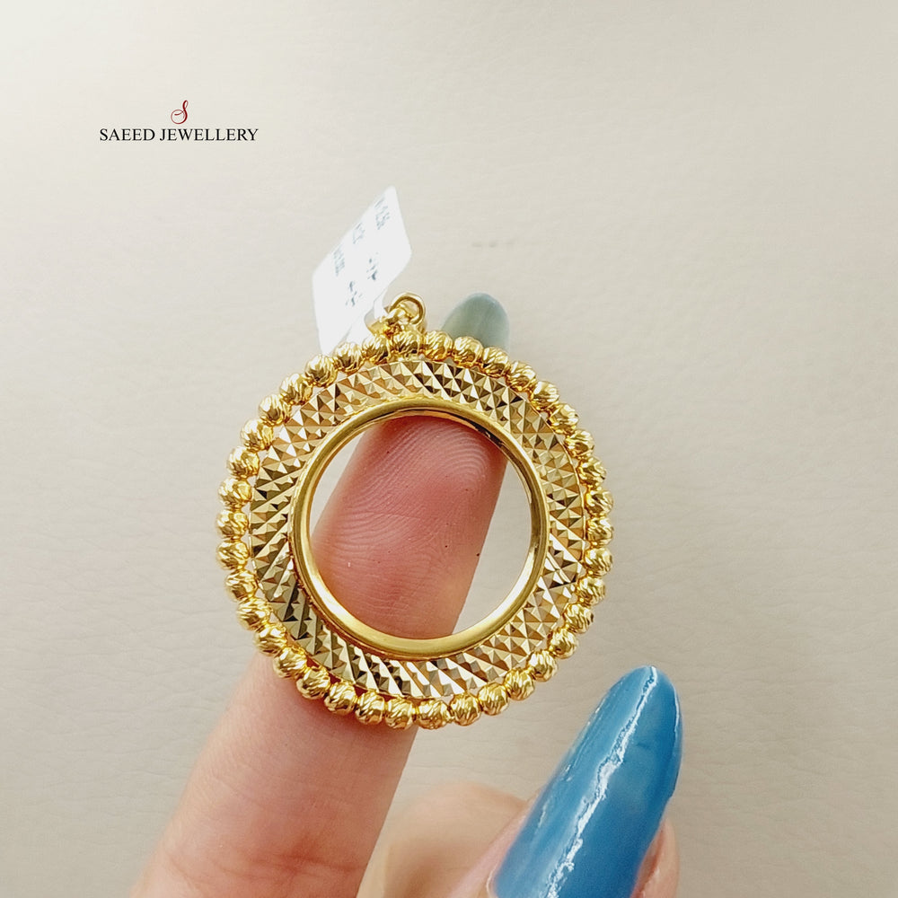 Balls Frame Pendant  Made Of 21K Yellow Gold by Saeed Jewelry-29075