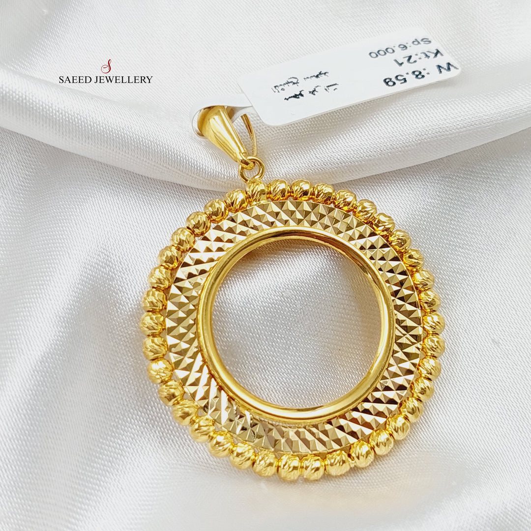 Balls Frame Pendant  Made Of 21K Yellow Gold by Saeed Jewelry-29075