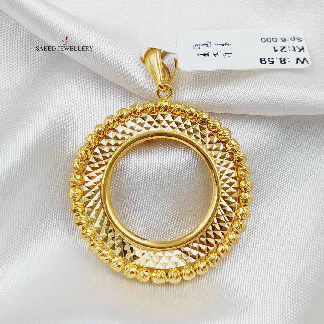 Balls Frame Pendant  Made Of 21K Yellow Gold by Saeed Jewelry-29075
