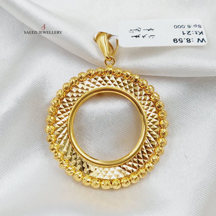 Balls Frame Pendant  Made Of 21K Yellow Gold by Saeed Jewelry-29075