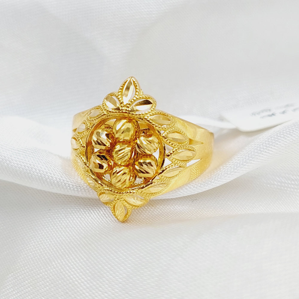 Balls Leaf Ring  Made Of 21K Yellow Gold by Saeed Jewelry-29849