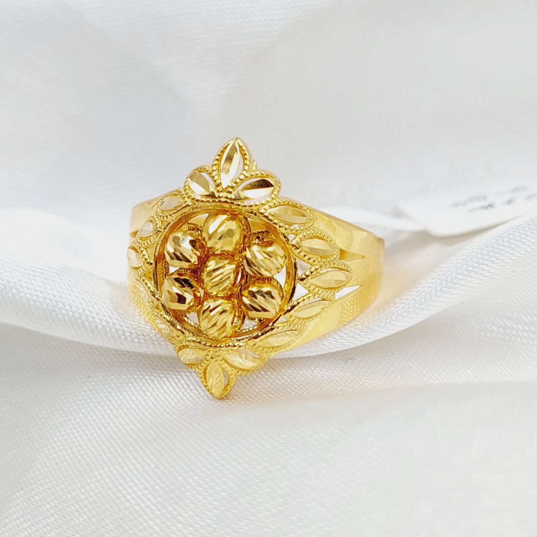 Balls Leaf Ring  Made Of 21K Yellow Gold by Saeed Jewelry-29849