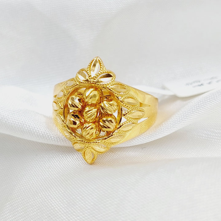 Balls Leaf Ring  Made Of 21K Yellow Gold by Saeed Jewelry-29849