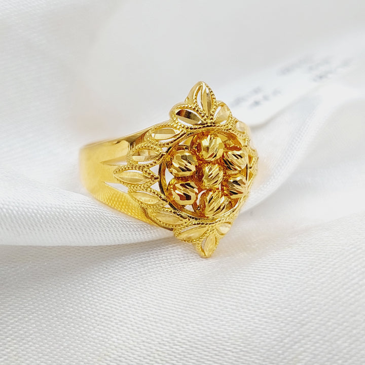 Balls Leaf Ring  Made Of 21K Yellow Gold by Saeed Jewelry-29849