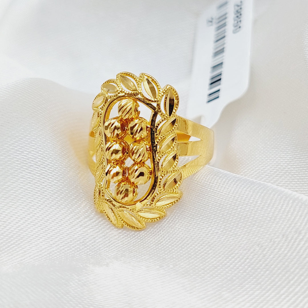 Balls Leaf Ring  Made Of 21K Yellow Gold by Saeed Jewelry-29850