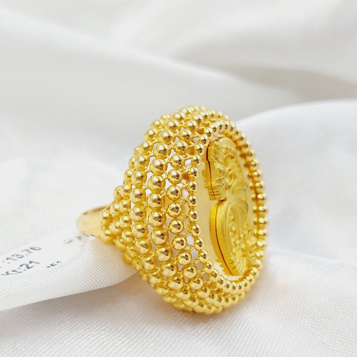 Balls Ounce Ring  Made Of 21K Yellow Gold by Saeed Jewelry-28711