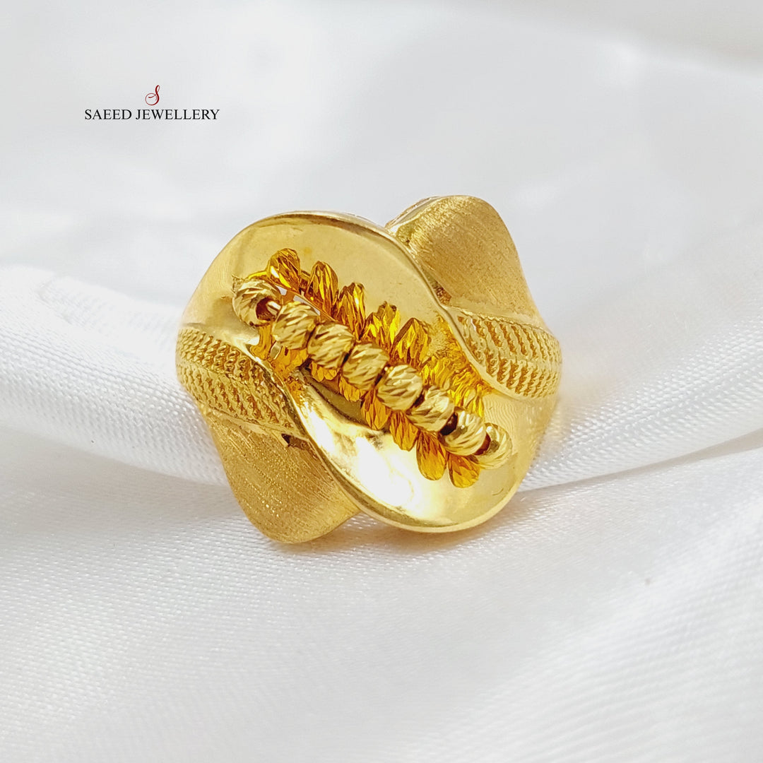 Balls Ring Made Of 21K Yellow Gold by Saeed Jewelry-27573