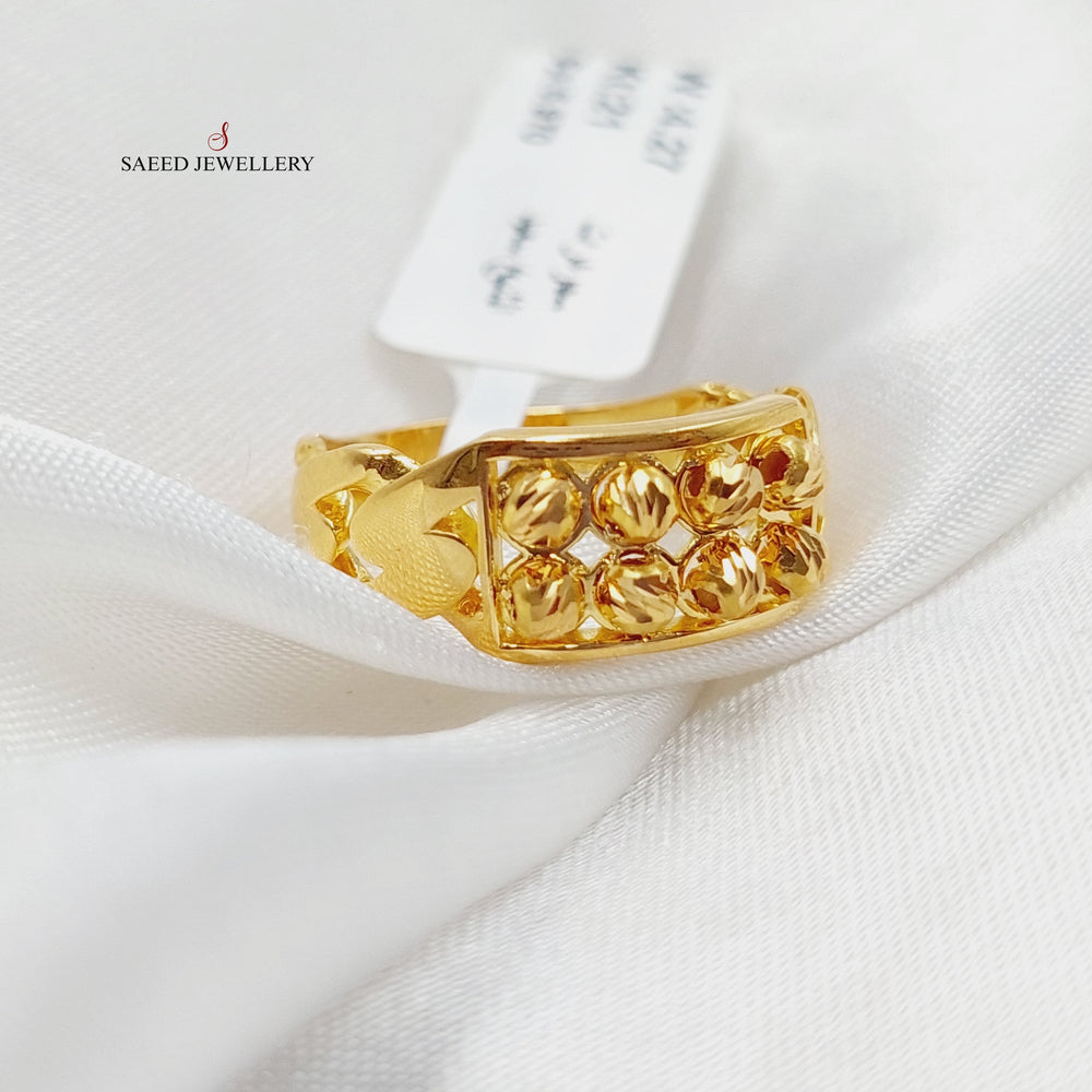 Balls Ring Made Of 21K Yellow Gold by Saeed Jewelry-28028