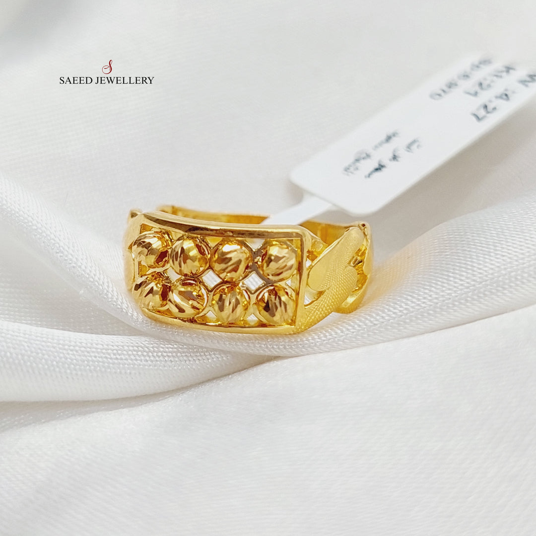 Balls Ring Made Of 21K Yellow Gold by Saeed Jewelry-28028