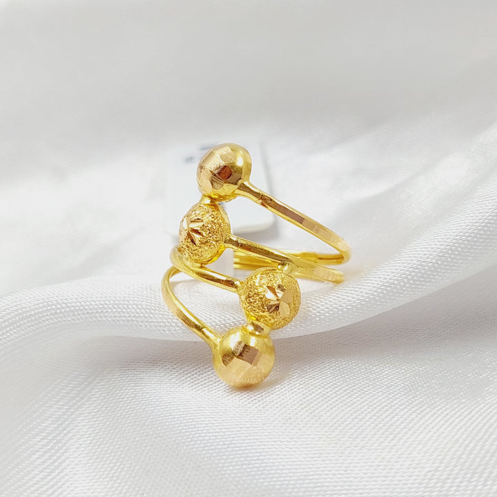 Balls Ring  Made Of 21K Yellow Gold by Saeed Jewelry-28733