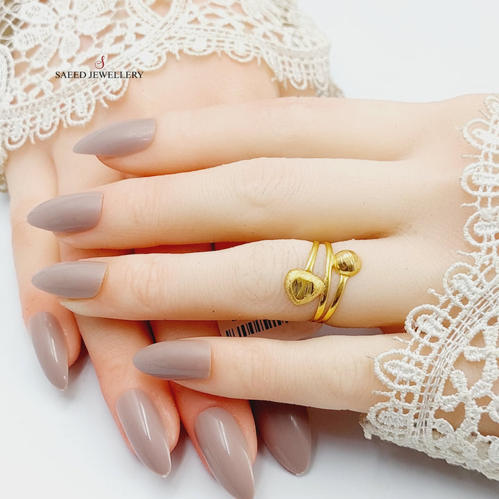 Balls Ring  Made Of 21K Yellow Gold by Saeed Jewelry-29069