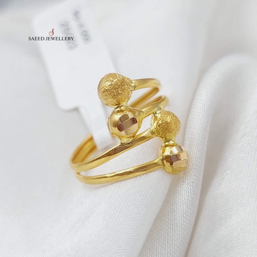 Balls Ring  Made Of 21K Yellow Gold by Saeed Jewelry-29130