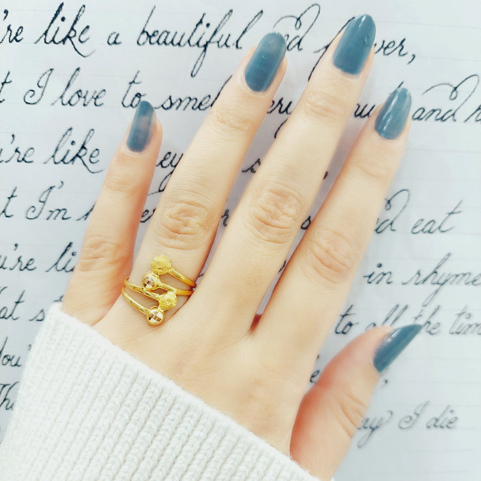 Balls Ring  Made Of 21K Yellow Gold by Saeed Jewelry-29131
