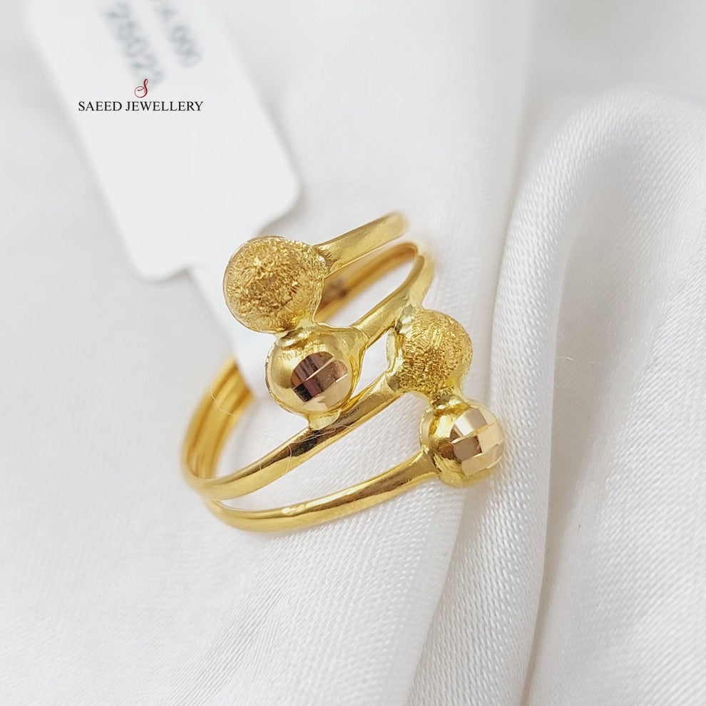 Balls Ring  Made Of 21K Yellow Gold by Saeed Jewelry-29132