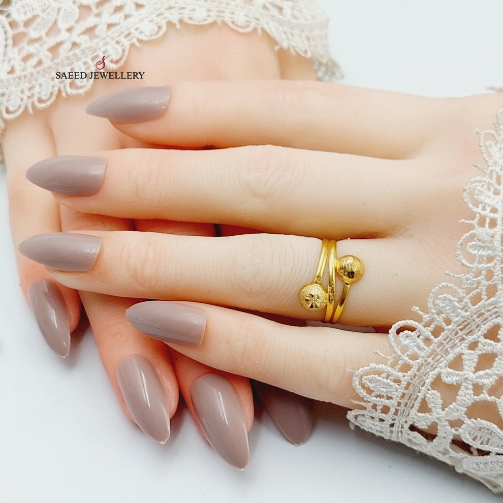 Balls Ring  Made Of 21K Yellow Gold by Saeed Jewelry-29477