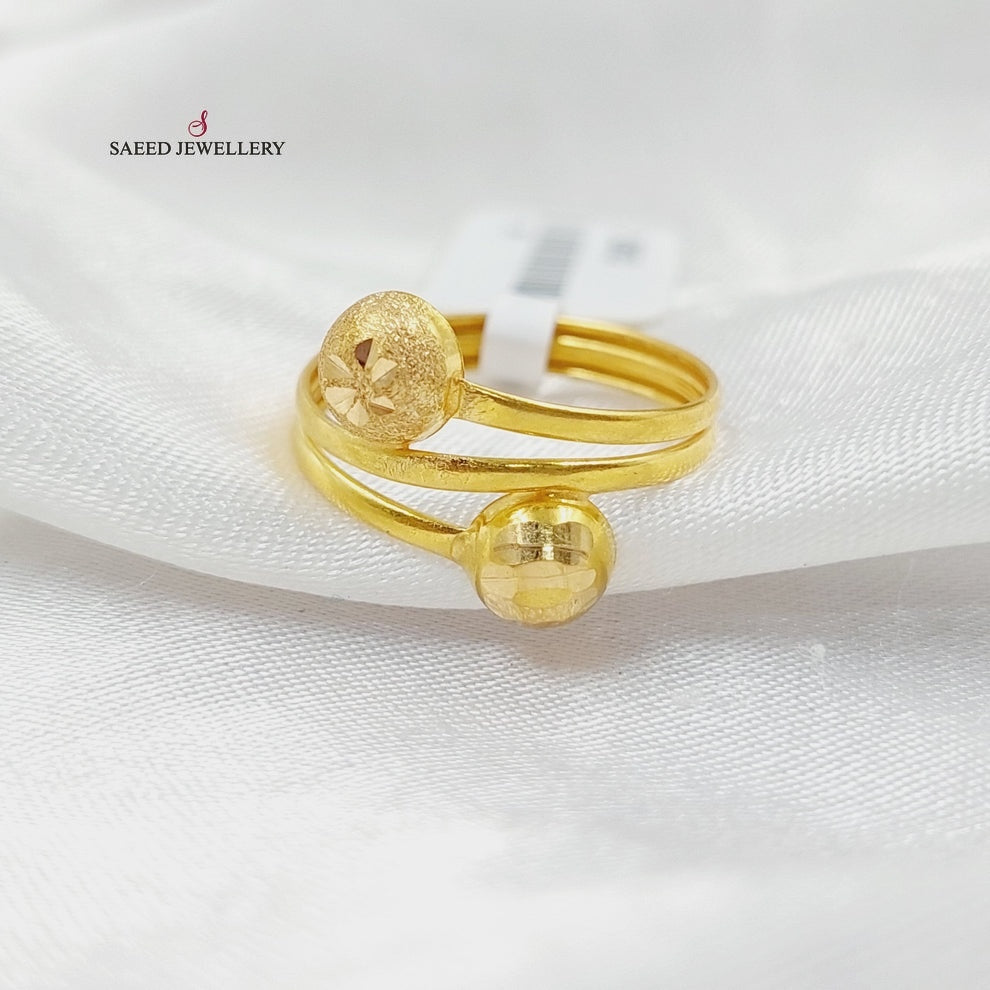 Balls Ring  Made Of 21K Yellow Gold by Saeed Jewelry-29477