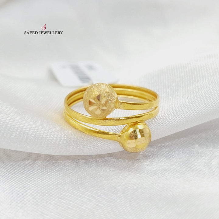 Balls Ring  Made Of 21K Yellow Gold by Saeed Jewelry-29477