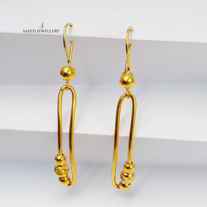 Balls Shankle Earrings  Made Of 21K Yellow Gold by Saeed Jewelry-29747