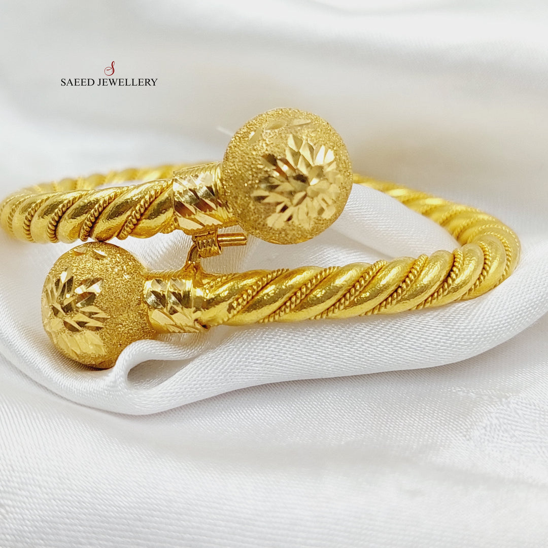 Balls Twisted Bracelet  Made Of 21K Yellow Gold by Saeed Jewelry-28945