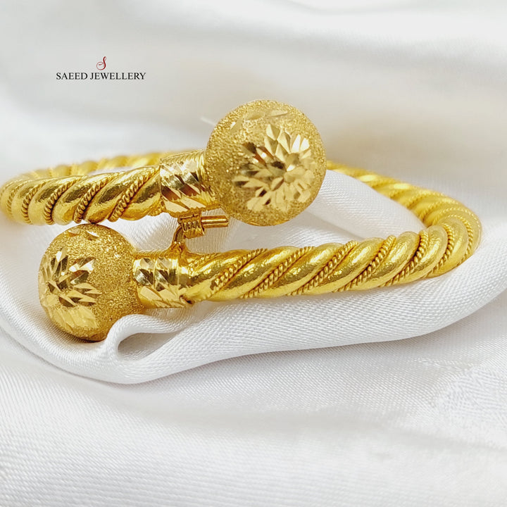 Balls Twisted Bracelet  Made Of 21K Yellow Gold by Saeed Jewelry-28945