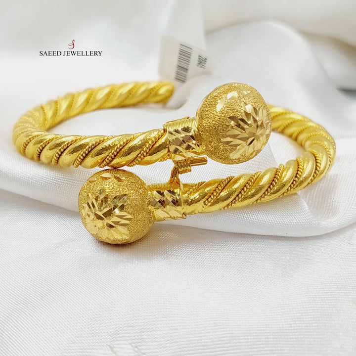 Balls Twisted Bracelet  Made Of 21K Yellow Gold by Saeed Jewelry-28945