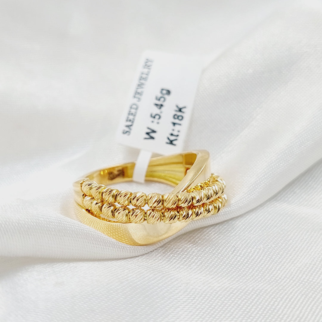 Balls X Style Ring  Made of 18K Yellow Gold by Saeed Jewelry-30989