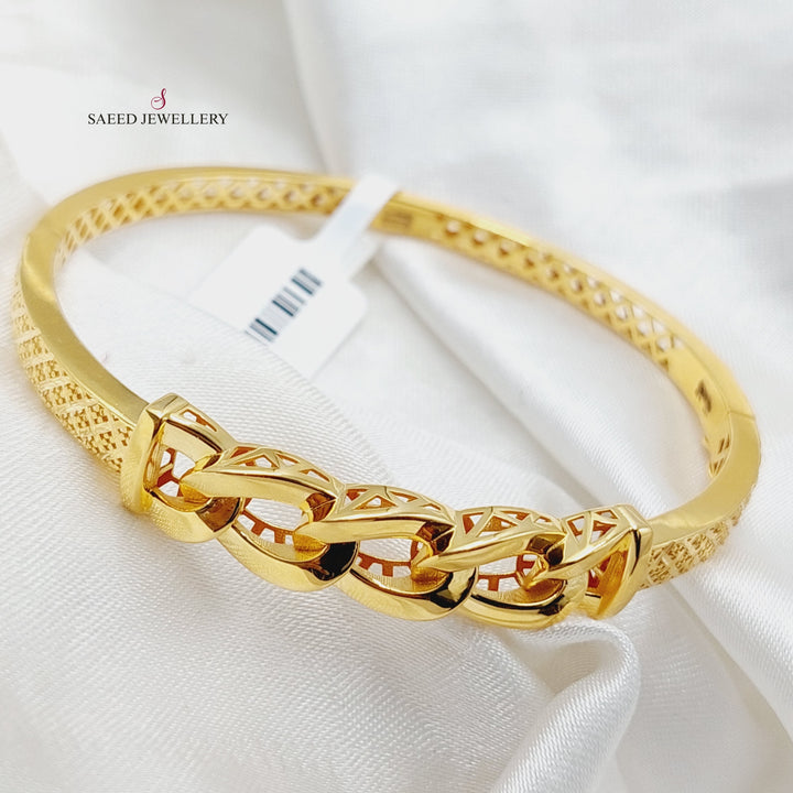 Bar Bangle Bracelet  Made Of 21K Yellow Gold by Saeed Jewelry-29935