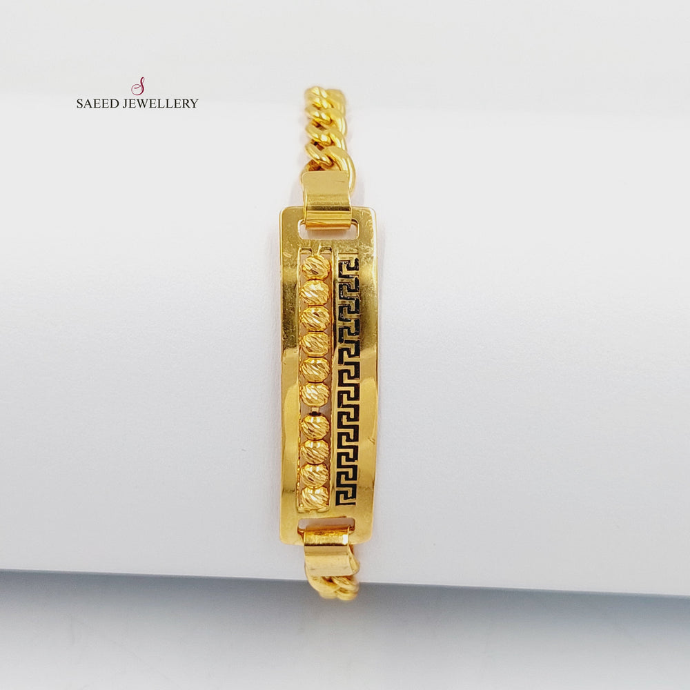 Bar Bracelet  Made of 21K Yellow Gold by Saeed Jewelry-21k-bracelet-31202