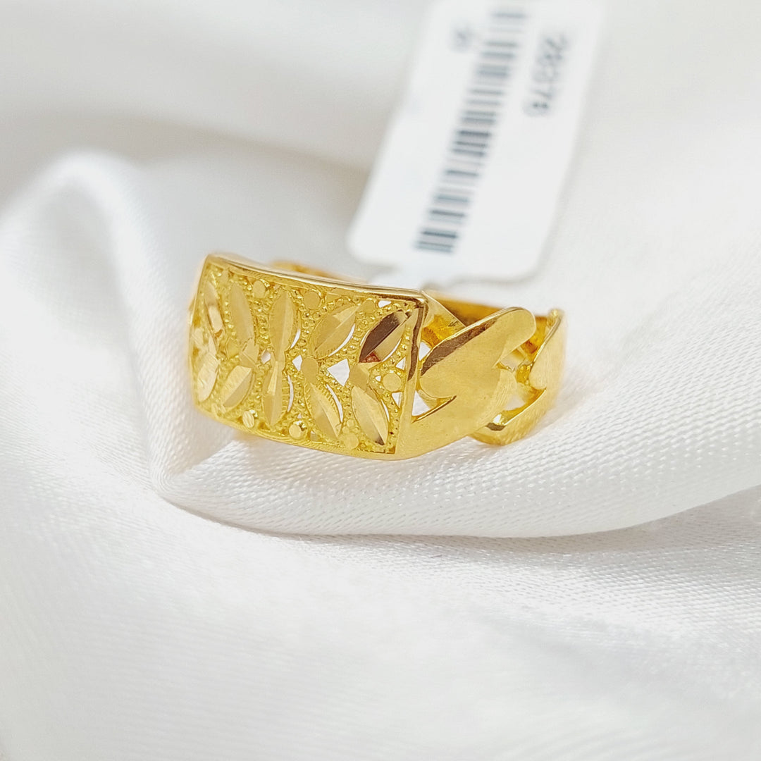 Bar Ring Made Of 21K Yellow Gold by Saeed Jewelry-28376