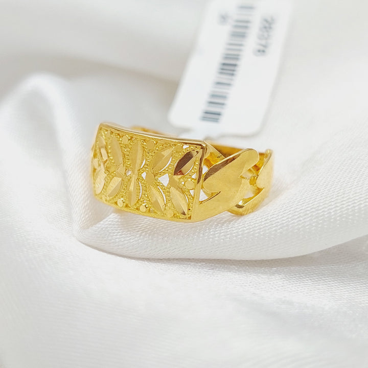 Bar Ring Made Of 21K Yellow Gold by Saeed Jewelry-28376