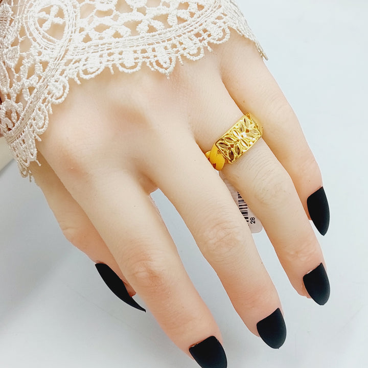 Bar Ring Made Of 21K Yellow Gold by Saeed Jewelry-28376