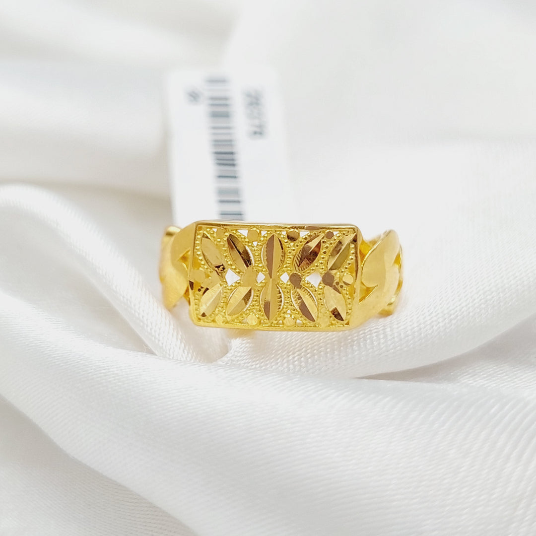 Bar Ring Made Of 21K Yellow Gold by Saeed Jewelry-28376